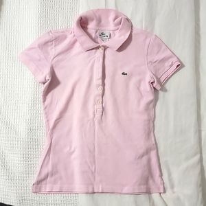 LACOSTE Light Pink Polo Shirt Women's 36 Small